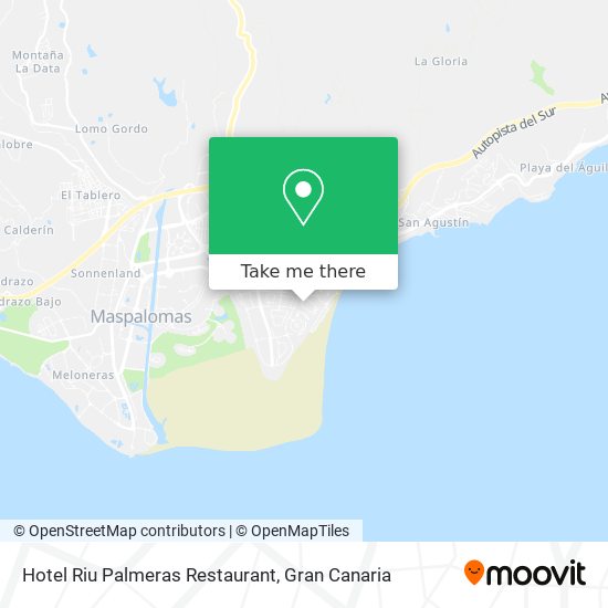 Hotel Riu Palmeras Restaurant map