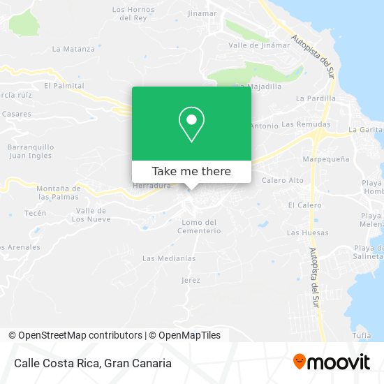 Calle Costa Rica map