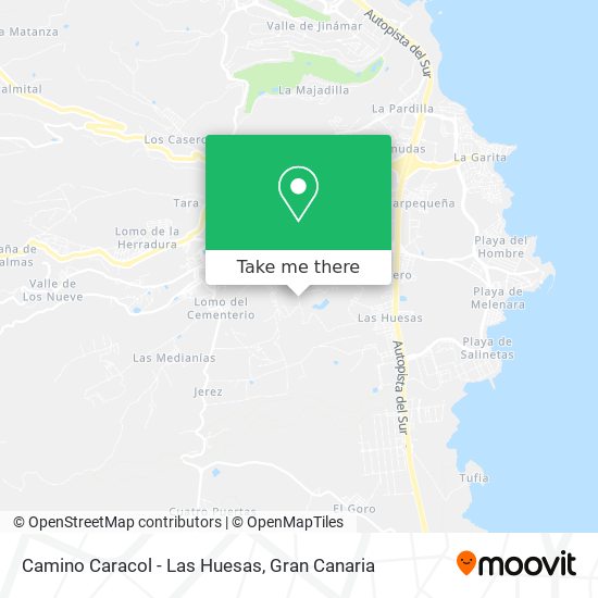 Camino Caracol - Las Huesas map