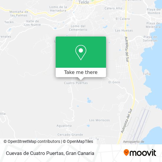 Cuevas de Cuatro Puertas map