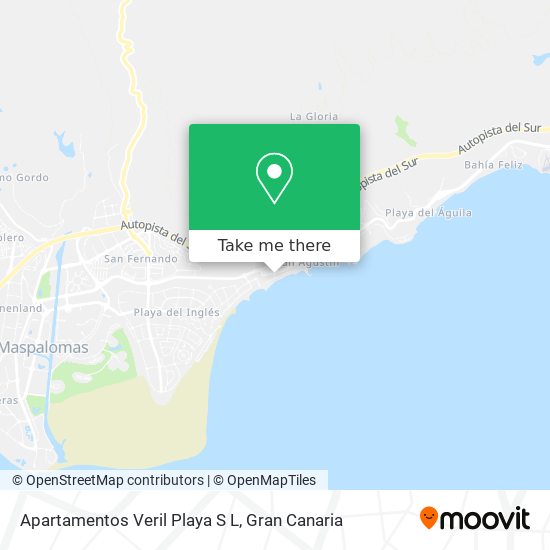 Apartamentos Veril Playa S L map