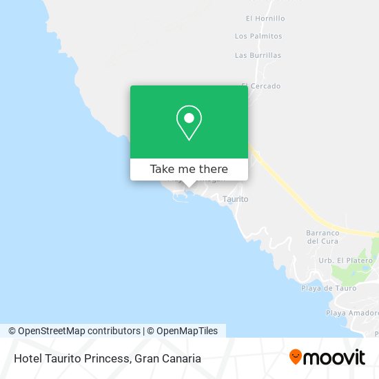 Hotel Taurito Princess map