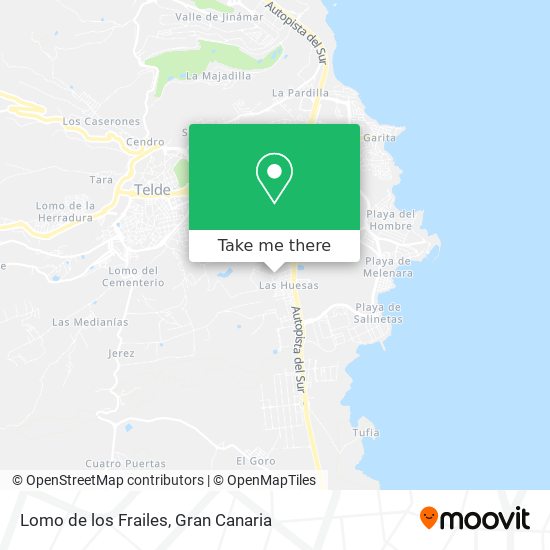 Lomo de los Frailes map