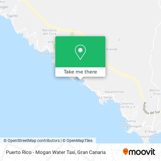 Puerto Rico - Mogan Water Taxi map