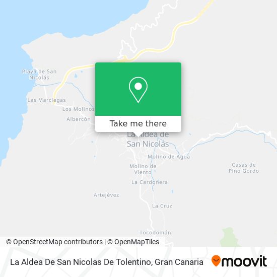 La Aldea De San Nicolas De Tolentino map