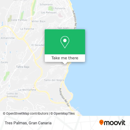 Tres Palmas map