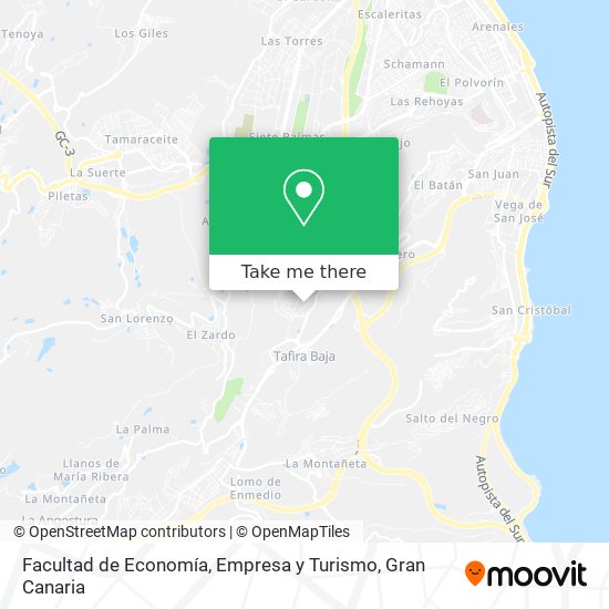 mapa Facultad de Economía, Empresa y Turismo