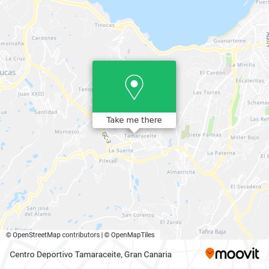 mapa Centro Deportivo Tamaraceite