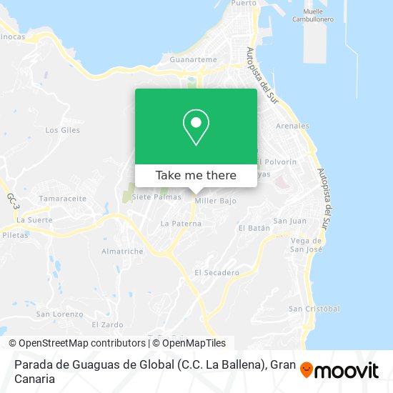 Parada de Guaguas de Global (C.C. La Ballena) map