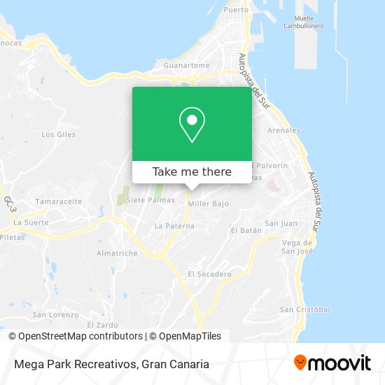 Mega Park Recreativos map