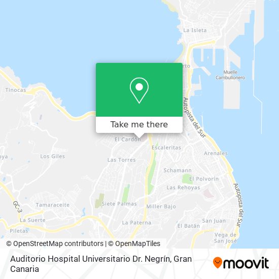 Auditorio Hospital Universitario Dr. Negrín map