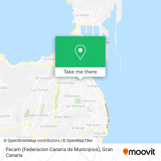 Fecam (Federacion Canaria de Municipios) map