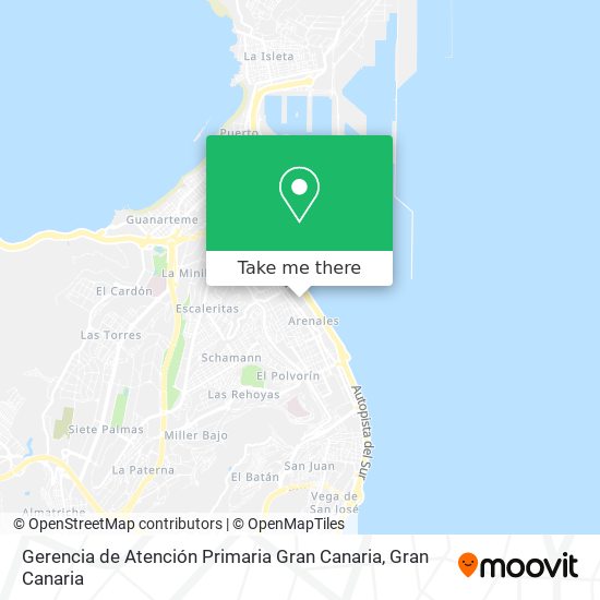 mapa Gerencia de Atención Primaria Gran Canaria