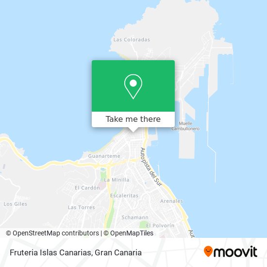 mapa Fruteria Islas Canarias