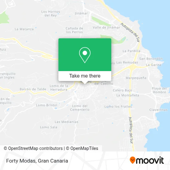 Forty Modas map