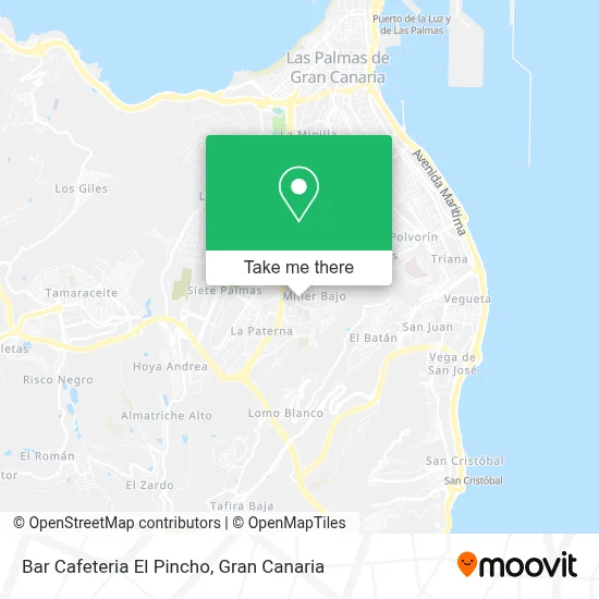 Bar Cafeteria El Pincho map
