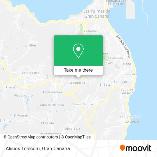 Alisios Telecom map