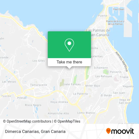 Dimerca Canarias map