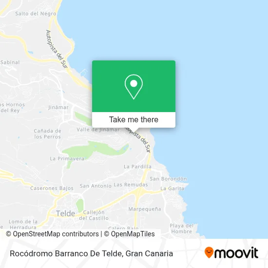 Rocódromo Barranco De Telde map