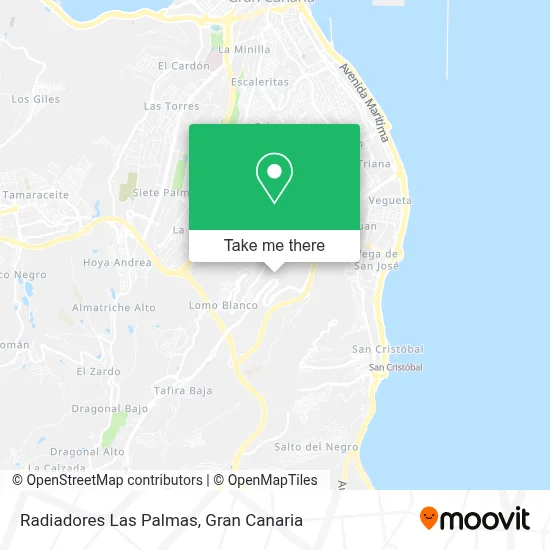 Radiadores Las Palmas map