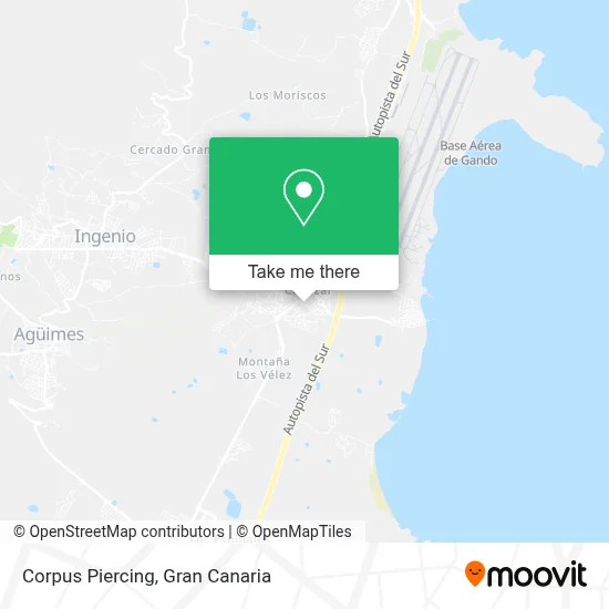 Corpus Piercing map