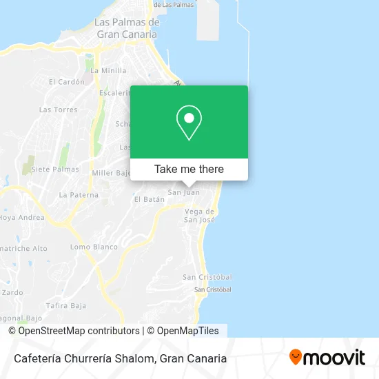 Cafetería Churrería Shalom map