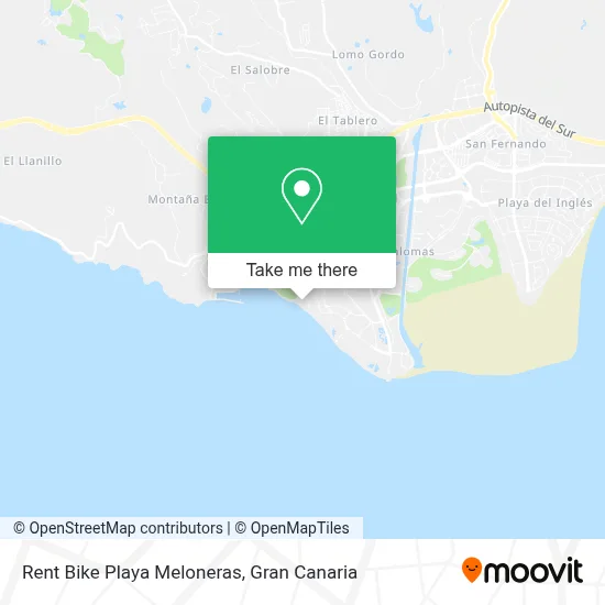 Rent Bike Playa Meloneras map