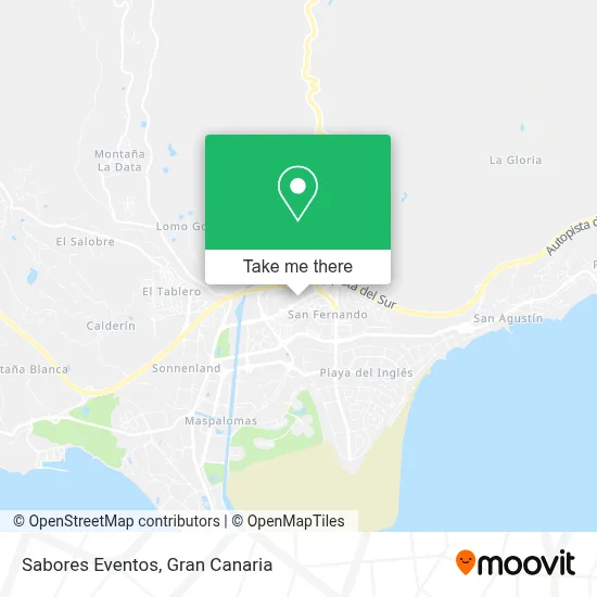 Sabores Eventos map