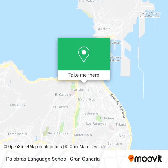 Palabras Language School map