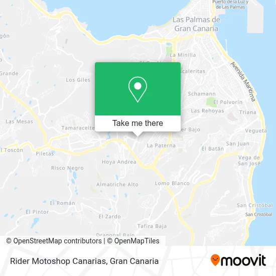 Rider Motoshop Canarias map
