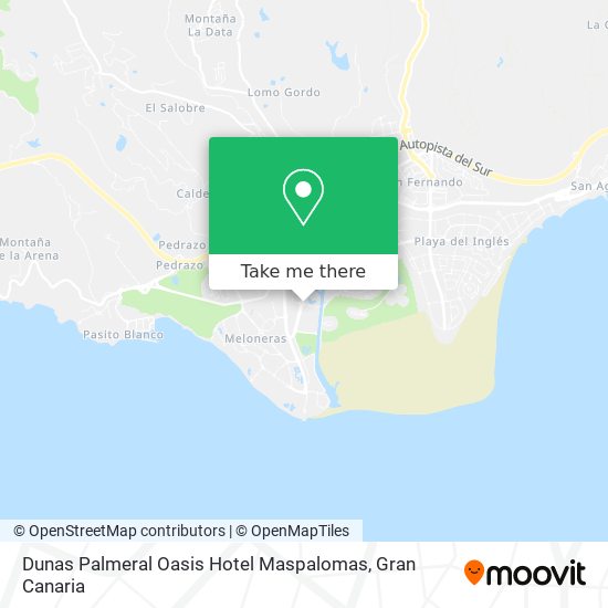 Dunas Palmeral Oasis Hotel Maspalomas map