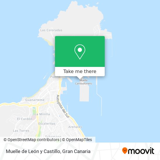 Muelle de León y Castillo map
