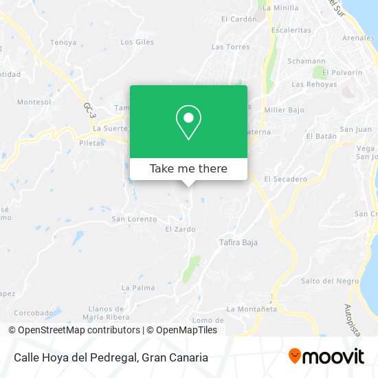mapa Calle Hoya del Pedregal