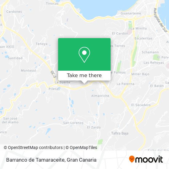 Barranco de Tamaraceite map