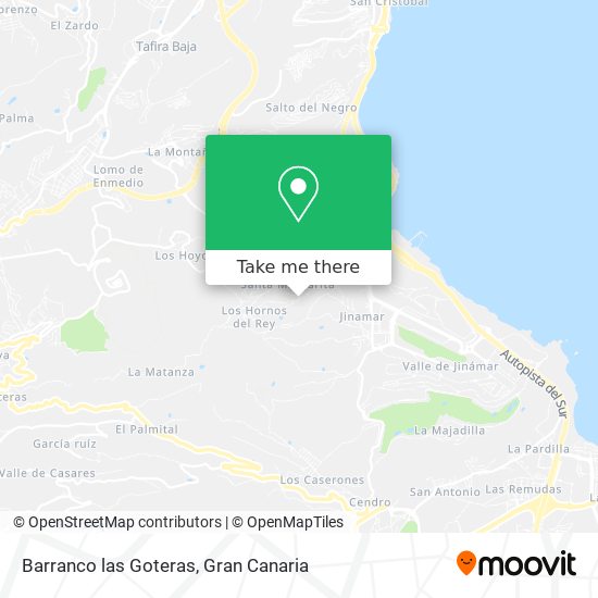 mapa Barranco las Goteras
