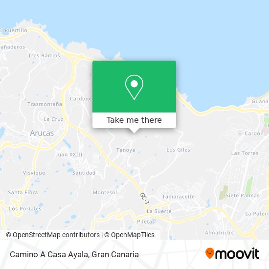 mapa Camino A Casa Ayala
