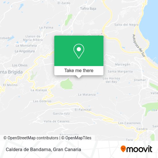 Caldera de Bandama map