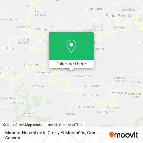 Mirador Natural de la Cruz y El Montañón map