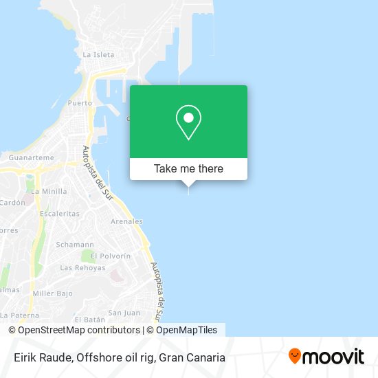 Eirik Raude, Offshore oil rig map