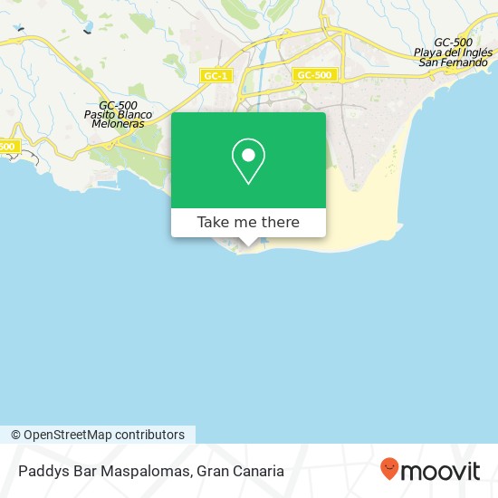 Paddys Bar Maspalomas map