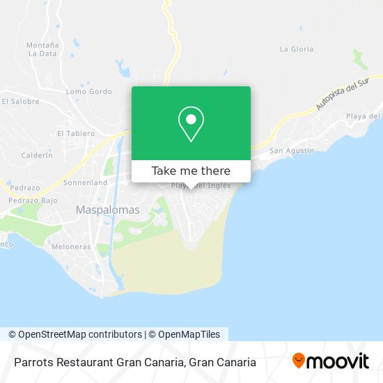 mapa Parrots Restaurant Gran Canaria