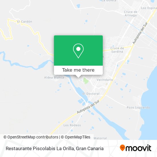 Restaurante Piscolabis La Orilla map