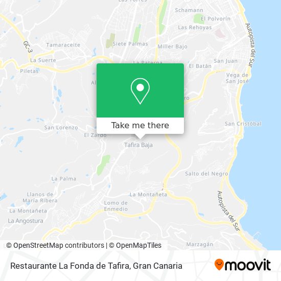 mapa Restaurante La Fonda de Tafira