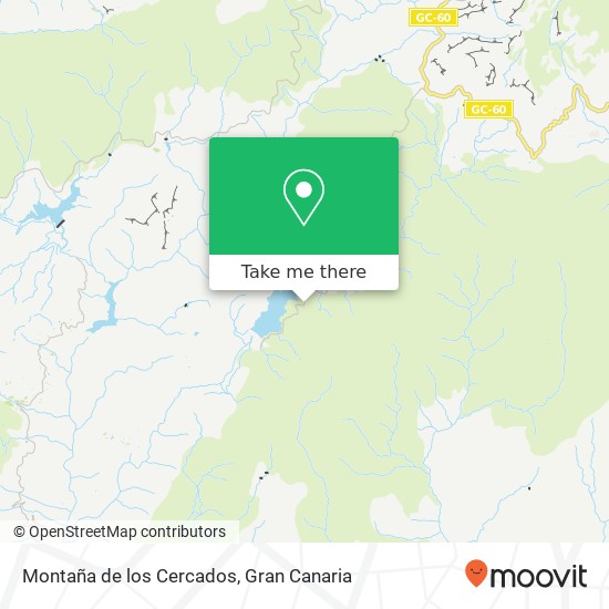 Montaña de los Cercados map
