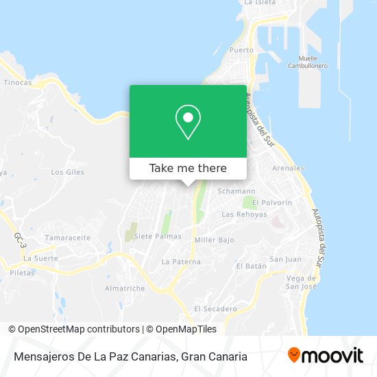Mensajeros De La Paz Canarias map