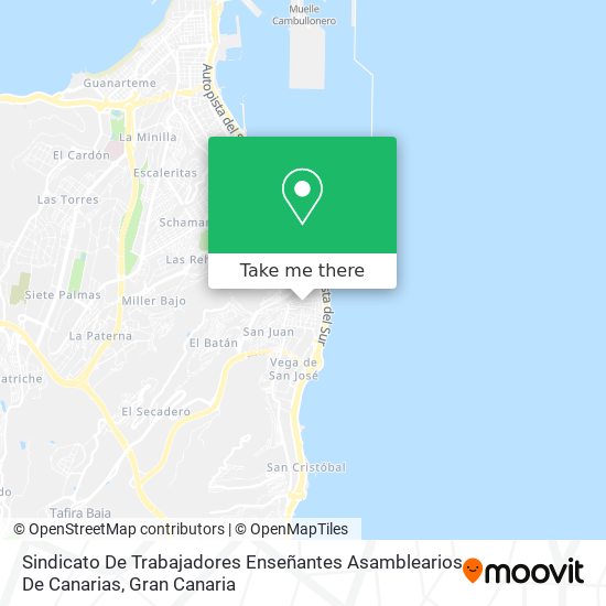 Sindicato De Trabajadores Enseñantes Asamblearios De Canarias map