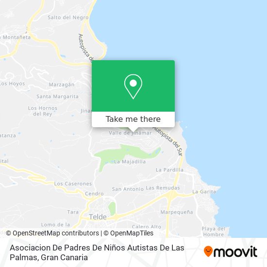 Asociacion De Padres De Niños Autistas De Las Palmas map