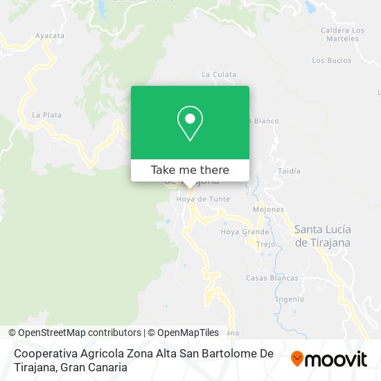 Cooperativa Agricola Zona Alta San Bartolome De Tirajana map