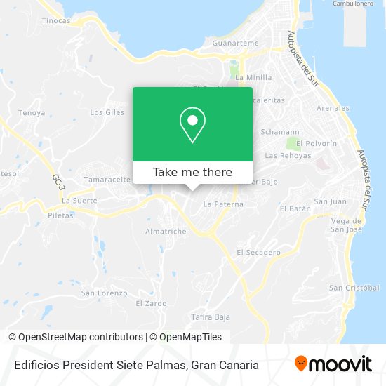 Edificios President Siete Palmas map
