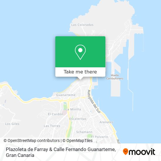 mapa Plazoleta de Farray & Calle Fernando Guanarteme